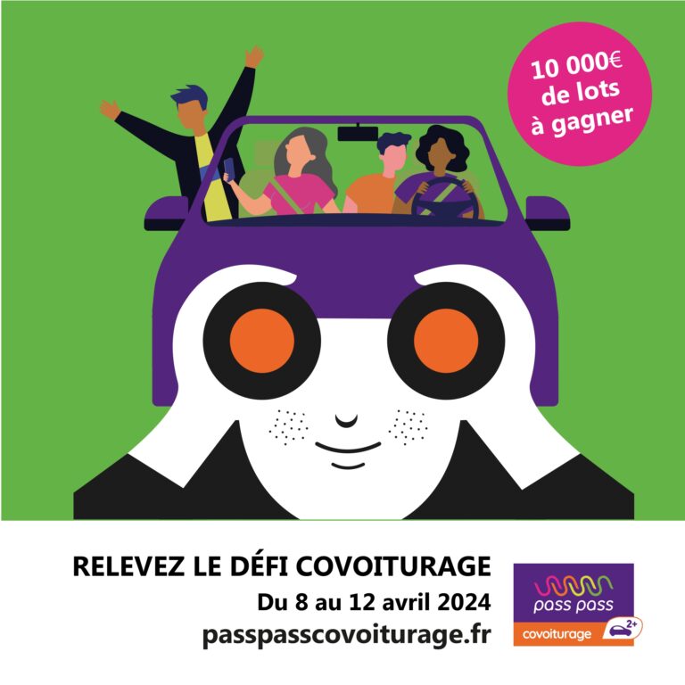 3E DÉFI PASS PASS COVOITURAGE DU 8 AU 12 AVRIL !